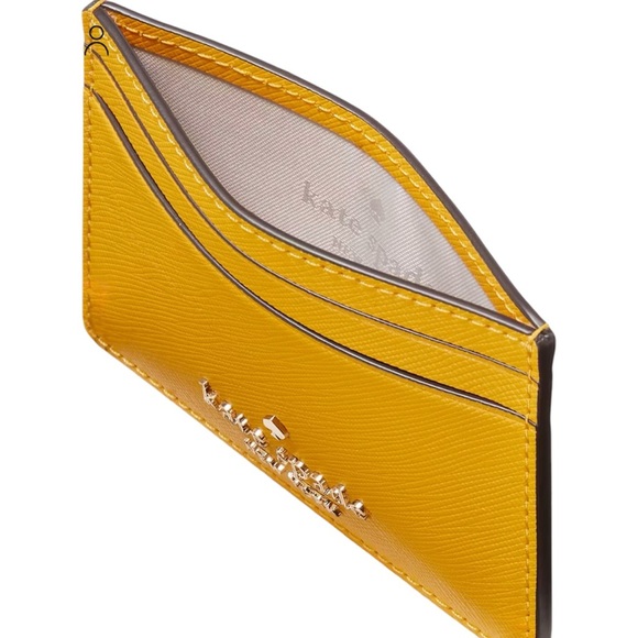 NEW Kate spade Madison Small Slim Card Holder; Daffodil - Picture 3 of 11